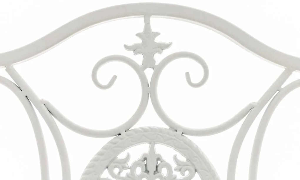 Kovová skladacia stolička Sibell - Biela