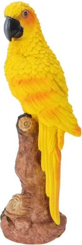 Papagáj na pni – žltý 38 cm