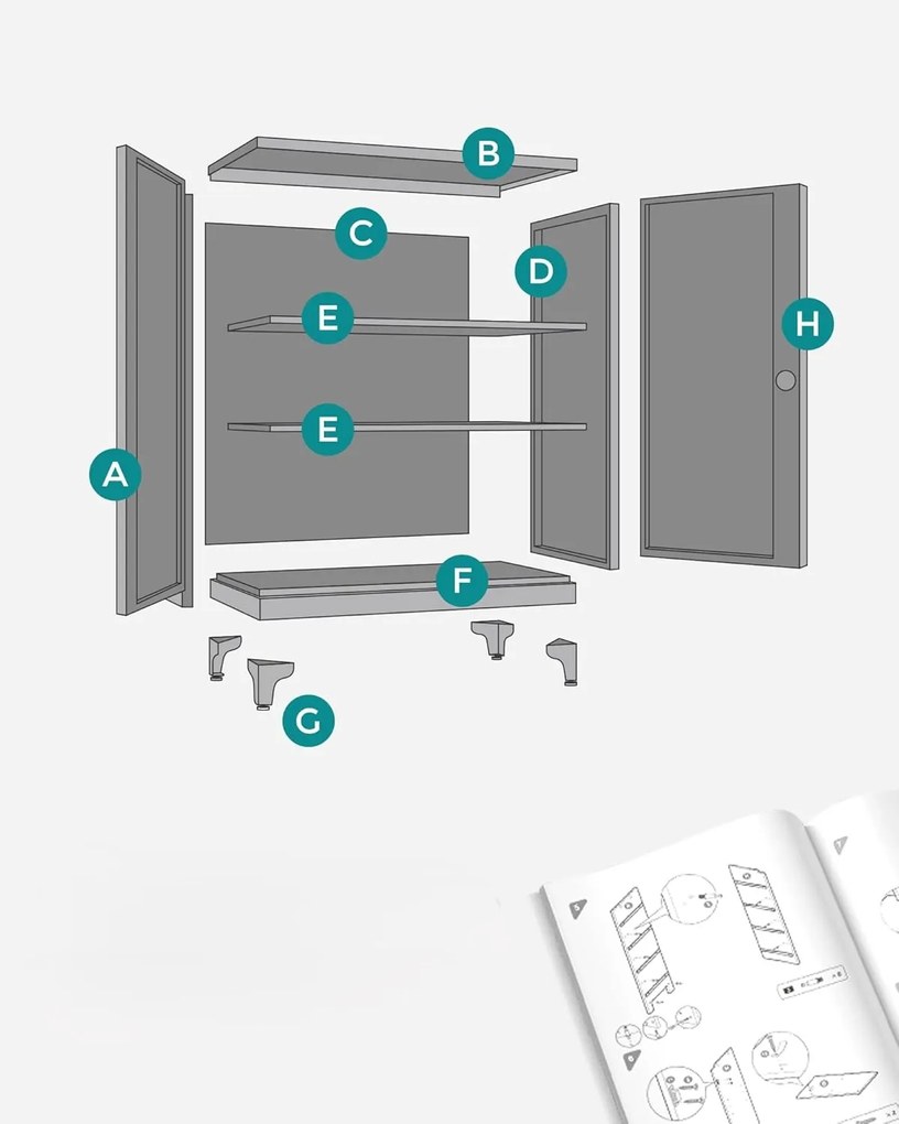 Kancelárska komoda Pasty čierna