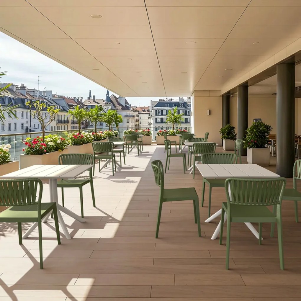 PORTOFINO záhradná stolička s podrúčkami olive green