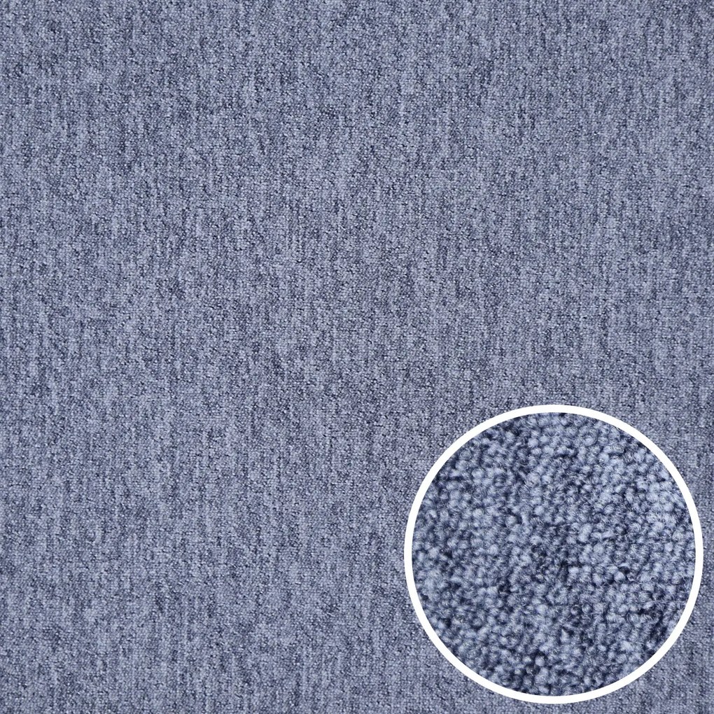 AKCIA: 100x420 cm Metrážny koberec Classica 28, záťažový, šíře, modrá, ab (mriežka), chodba / predsieň, Condor Carpets