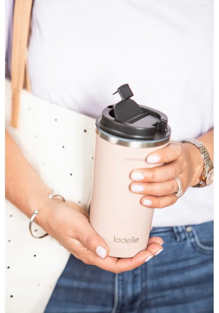 Biely termo hrnček 500 ml Eco – Ladelle