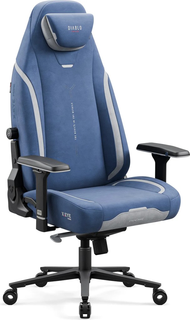 Modrá látková herná stolička Diablo X.Eye Prime Meta Ocean