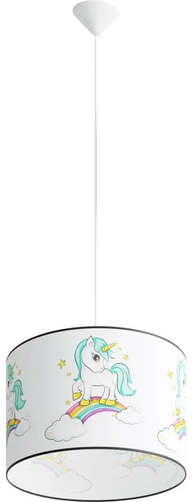 Sollux SL.1413 - Detský luster na lanku UNICORN 1xE27/15W/230V pr. 40 cm
