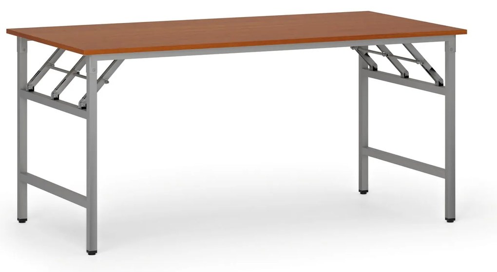 Konferenčný stôl FAST READY, 160x80 cm, sivostrieborná podnož, čerešňa