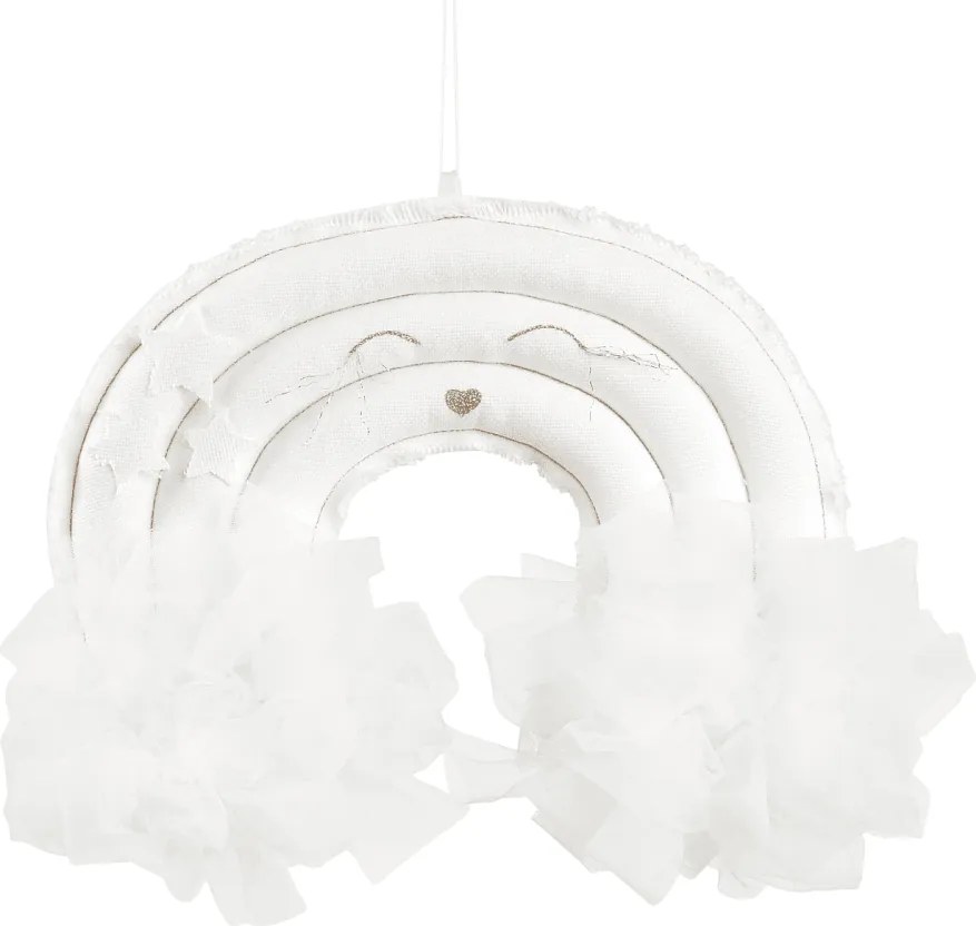 Závesná dekorácia dúha biela 35x27x12cm