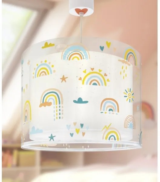 Dalber 41192 - Detský luster RAINBOW 1xE27/15W/230V pestrofarebný