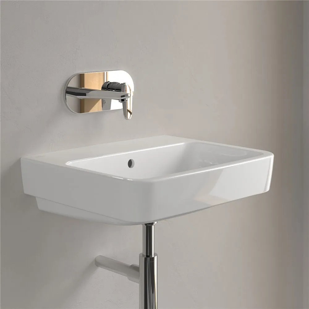 VILLEROY & BOCH O.novo závesné umývadlo bez otvoru (zadná a spodná strana brúsená), s prepadom, 550 x 460 mm, biela alpská, s povrchom AntiBac a CeramicPlus, 4A41MLT2