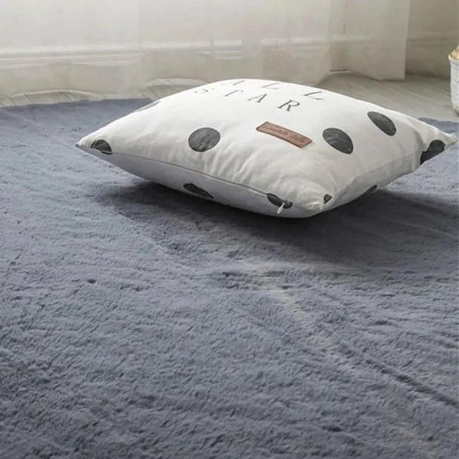 Protišmykový koberec RABBIT strieborný kruh