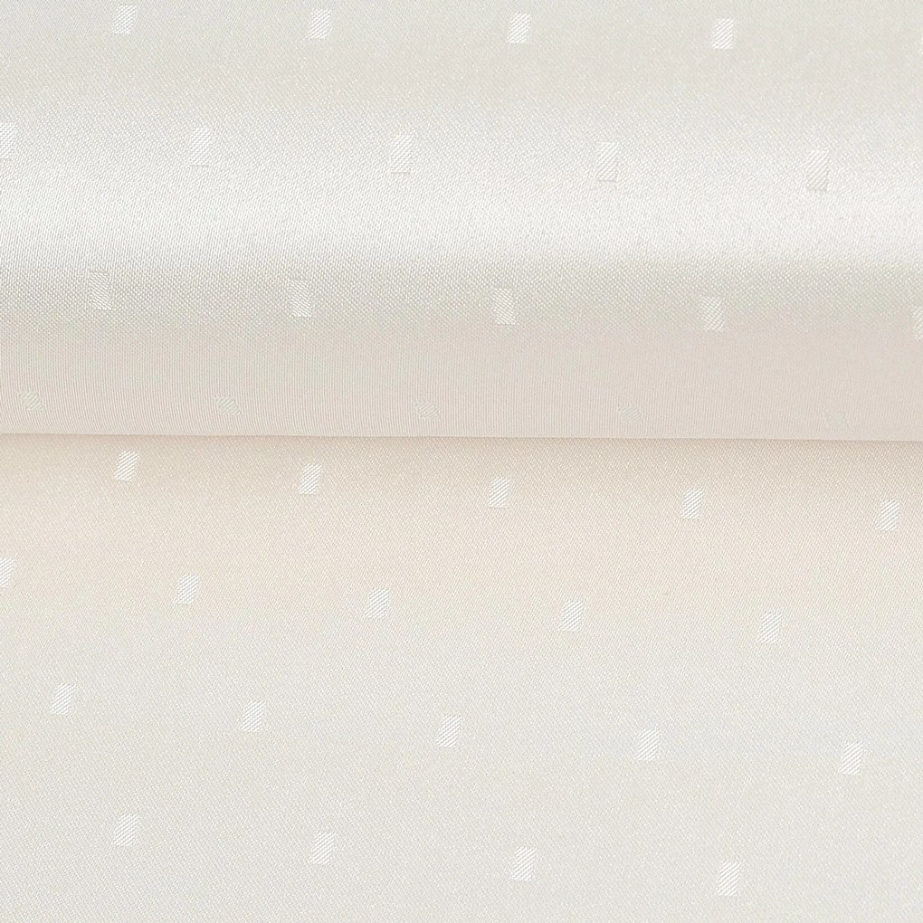 Goldea sviatočný okrúhly teflónový obrus - smotanový s lesklými obdĺžnikmi Ø 140 cm