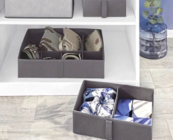 Zeller Present Organizér na spodnú bielizeň, 7 priehradiek, 44x34x11 cm, antracit