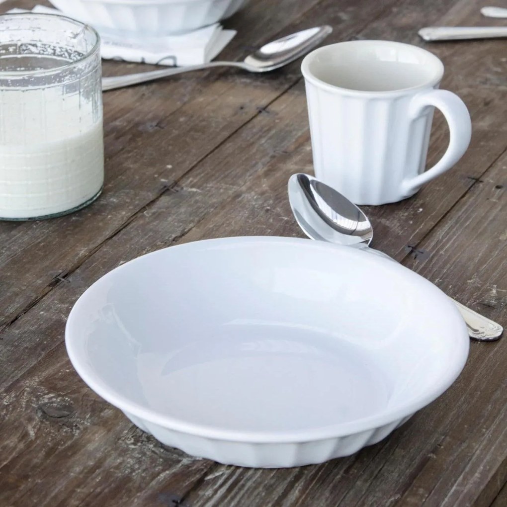 Ib Laursen Hlboký tanier Mynte Pure White 21 cm