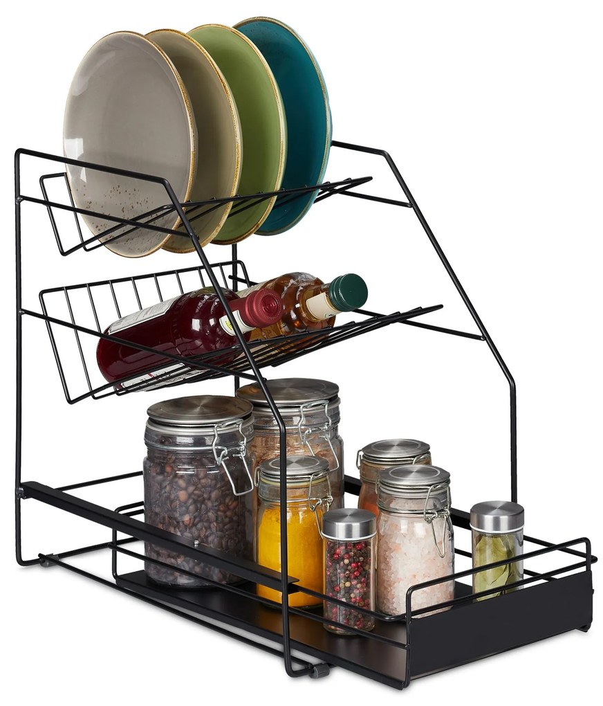 Organizér do kuchynskej linky čierny RD5644