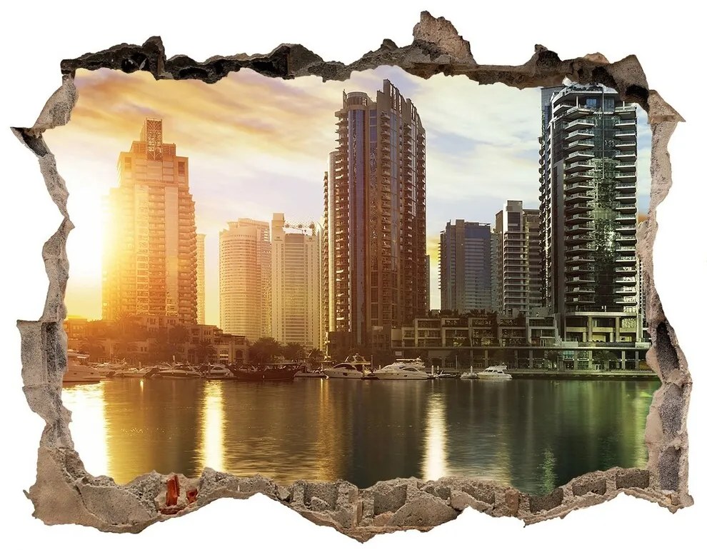 Fototapeta díra na zeď 3D Dubaj sunset nd-k-86065088