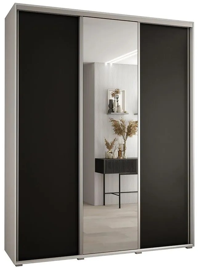 Skriňa 45 Canaris 3 190 biela/čierna/silver