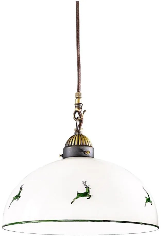 Kolarz 731.30.101 - Luster na lanku NONNA 1xE27/75W/230V pr. 30 cm jelene zelená