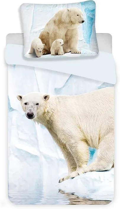 JERRY FABRICS Obliečky Ľadový Medveď Bavlna 140/200, 70/90 cm
