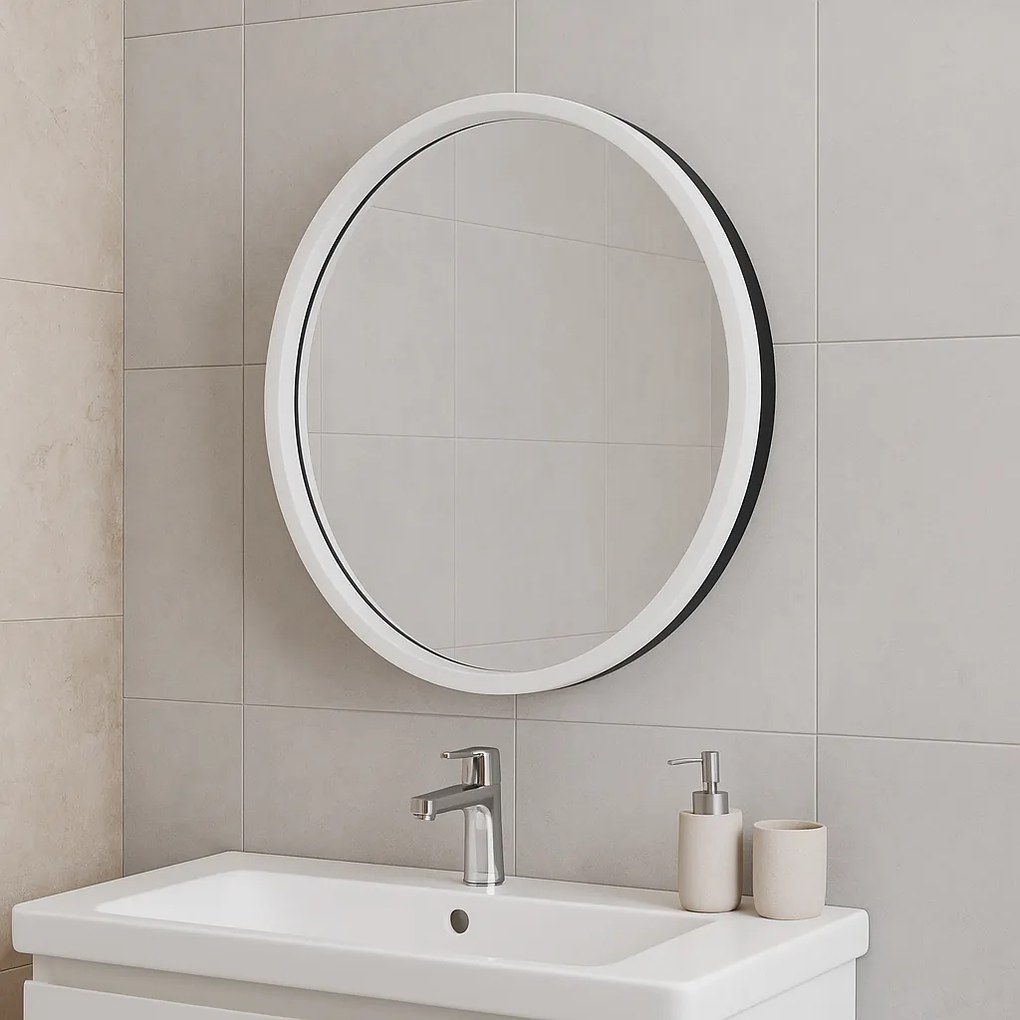 Tutumi Tutumi, okrúhle LED zrkadlo 60cm BL807, čierna-biela, HOM-06910