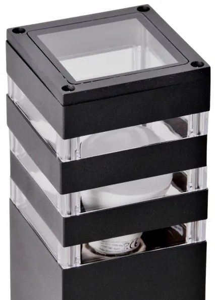 Vonkajšia lampa TEKSAS 1xE27/12W/230V IP44 44 cm antracit