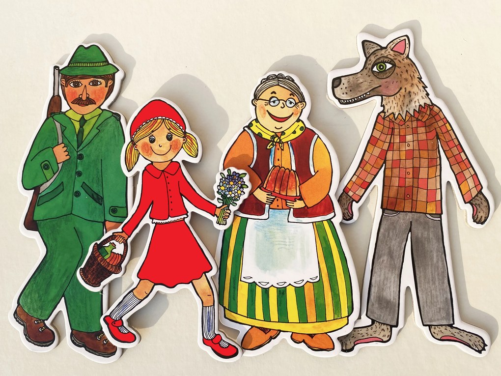 MARIONETINO – Červená Čiapočka – bábky 4 ks