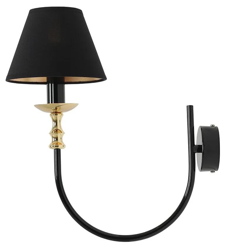 ROMA | čierna elegantná nástenná lampa