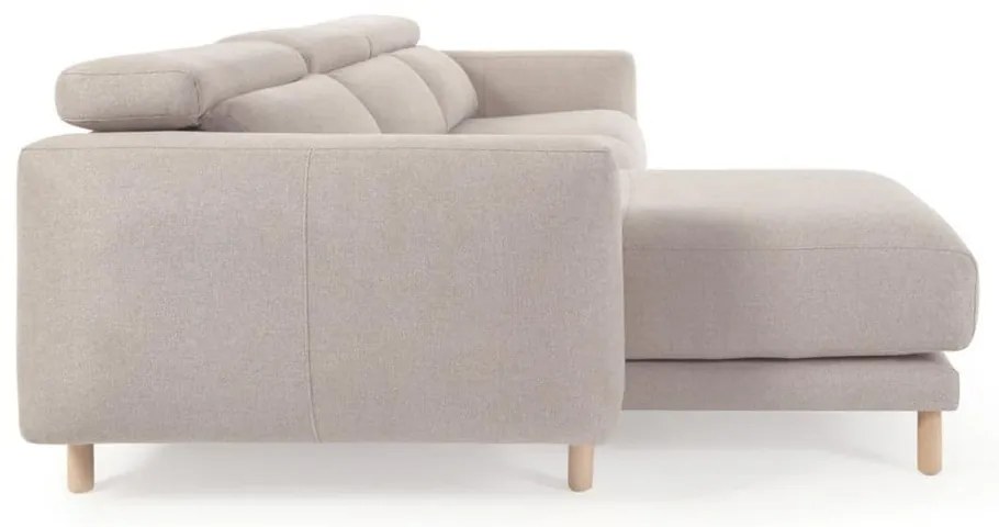 Béžová rohová pohovka (ľavý roh) Singa - Kave Home