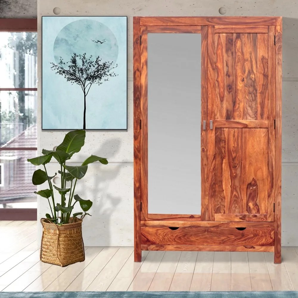 furniture-nabytek.cz - Šatníková skriňa z masívu 120x200x60 z dreva palisander