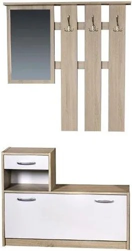 Predsieňová stena Astor, dub/biela