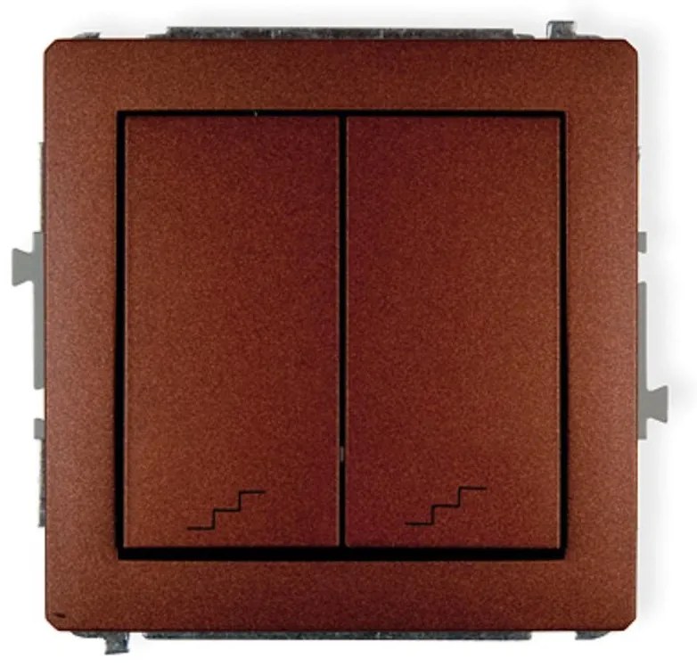 D DWP-33 vypínač dvojitý schodisko hnedý