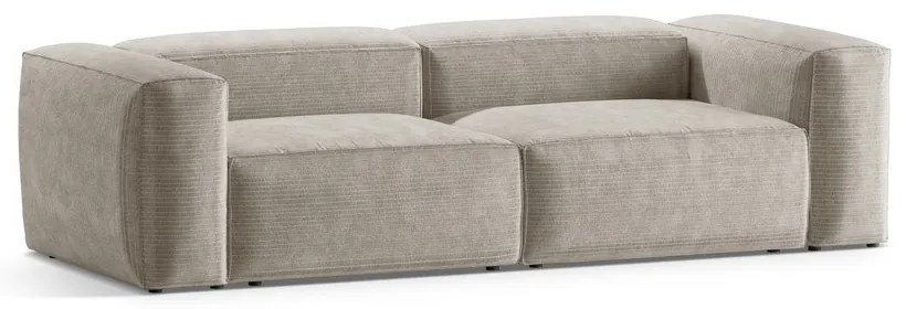 Béžová menčestrová pohovka 264 cm Bergamo – Cosmopolitan Design