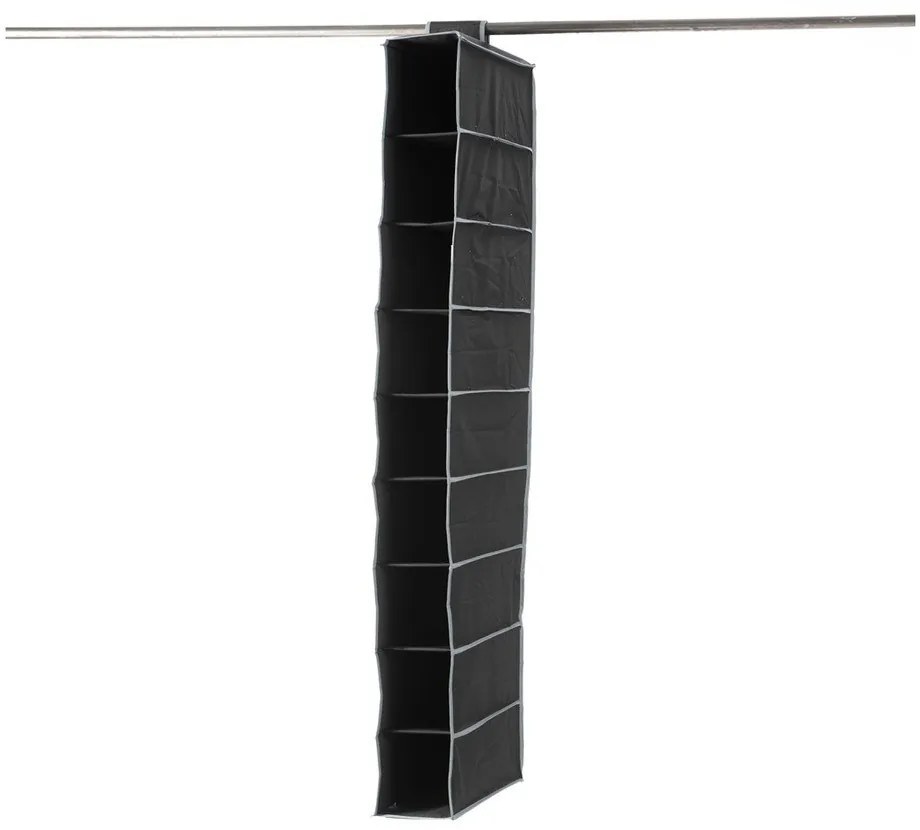 Textilný závesný organizér Compactor Garment So Black 9 Rack