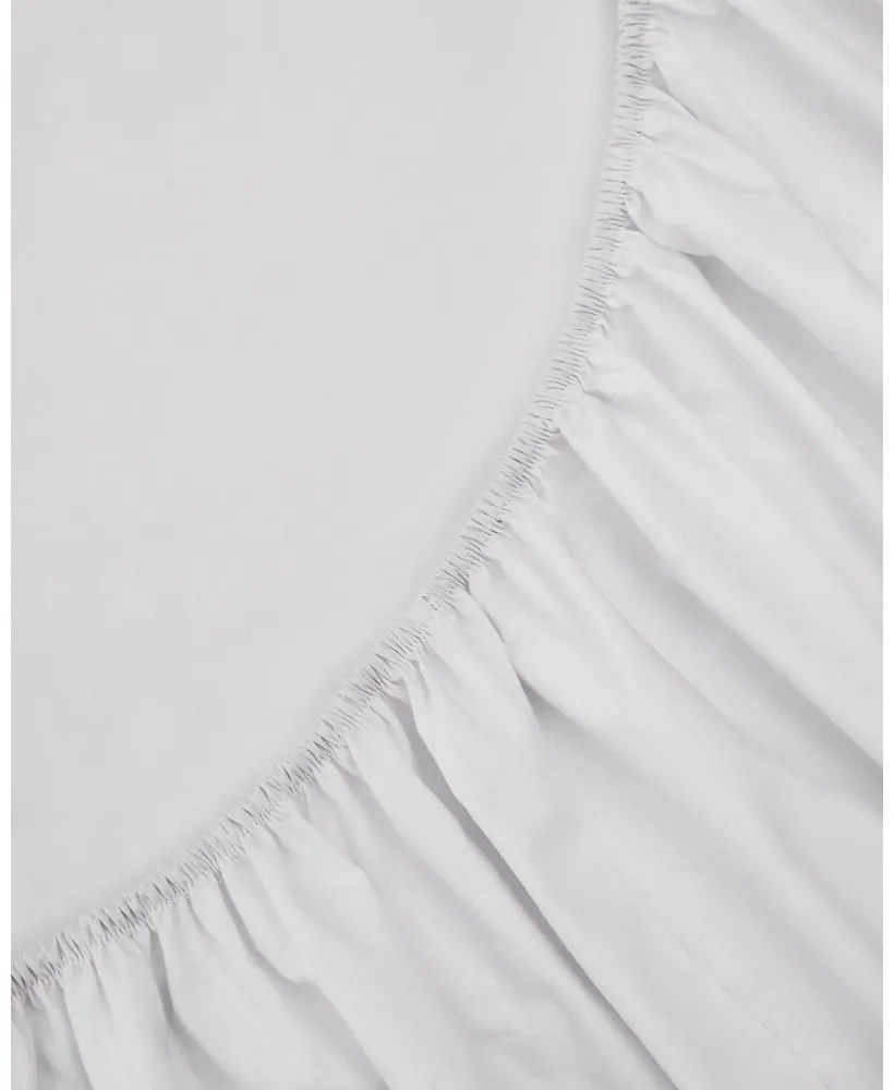 Biela napínacia plachta z bavlneného perkálu 90x200 cm Teia – Kave Home