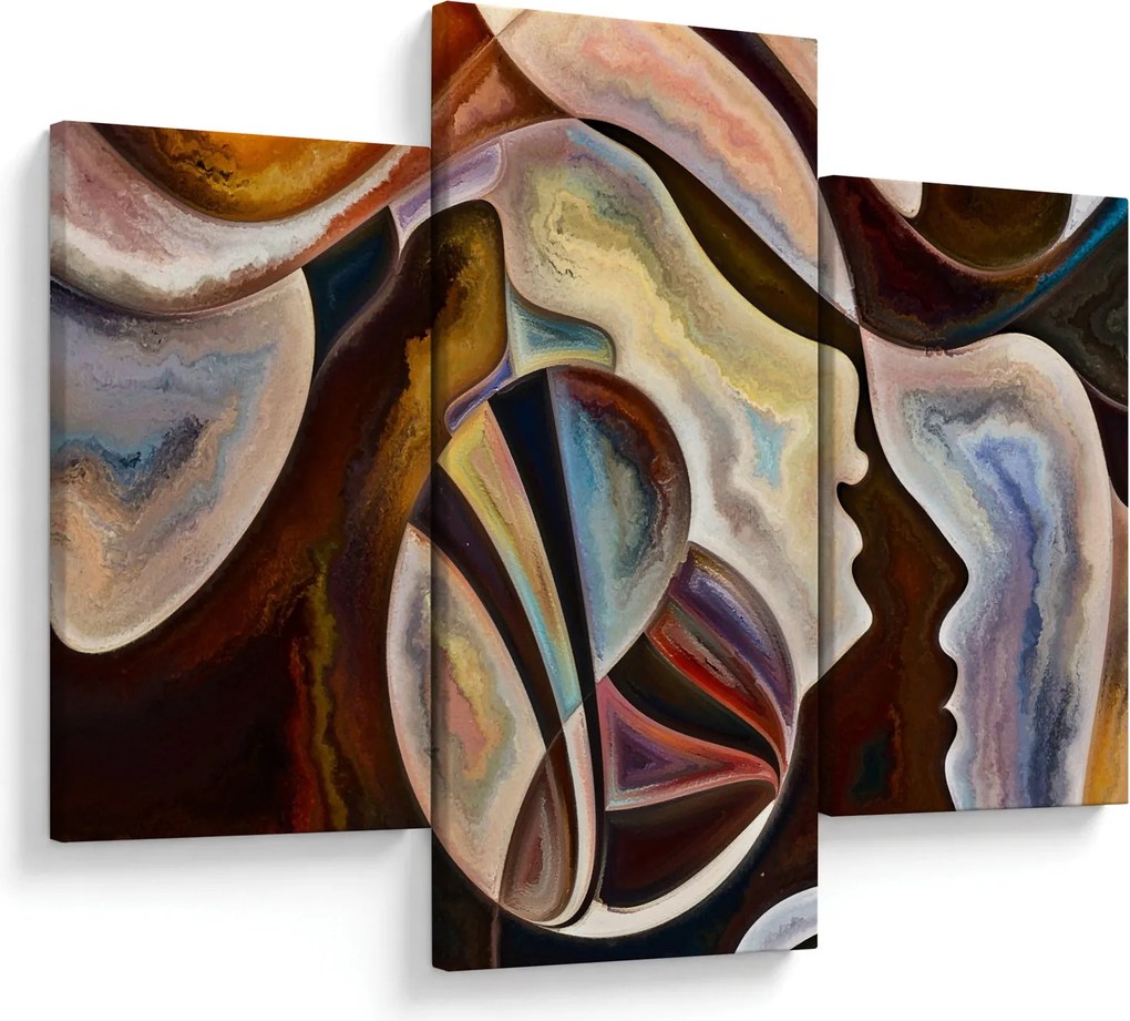 Obraz - Abstrakcia hláv (90x60 cm)