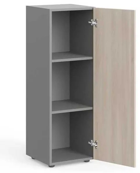 Stredná skriňa Manager 39,9 x 42,2 x 119,5 cm, pravá, agát svetlý / sivá