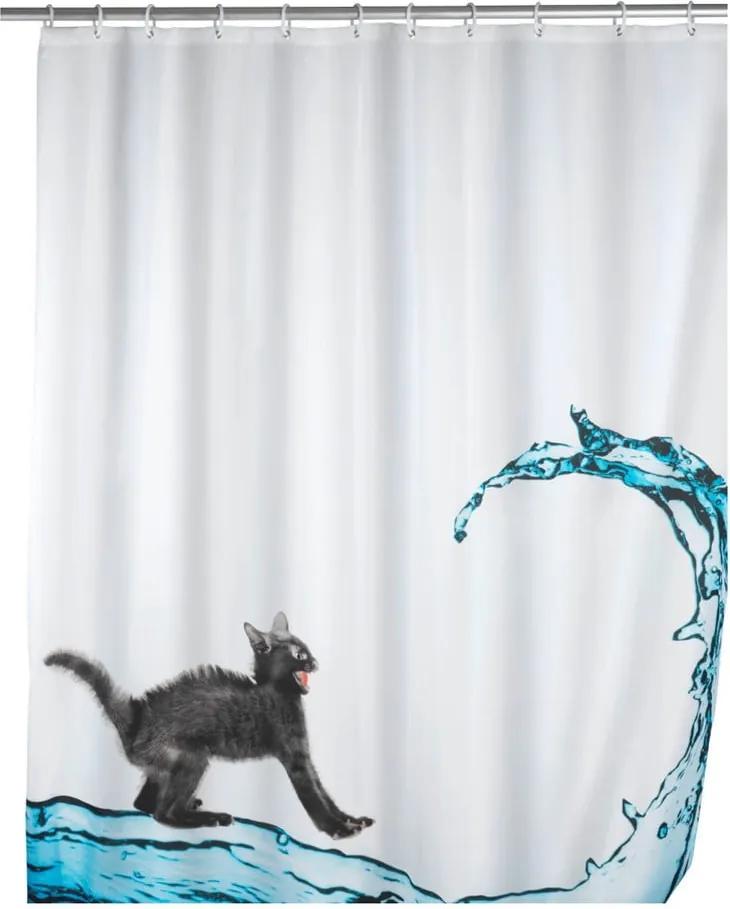 Sprchový záves Wenko Black Cat, 180 x 200 cm