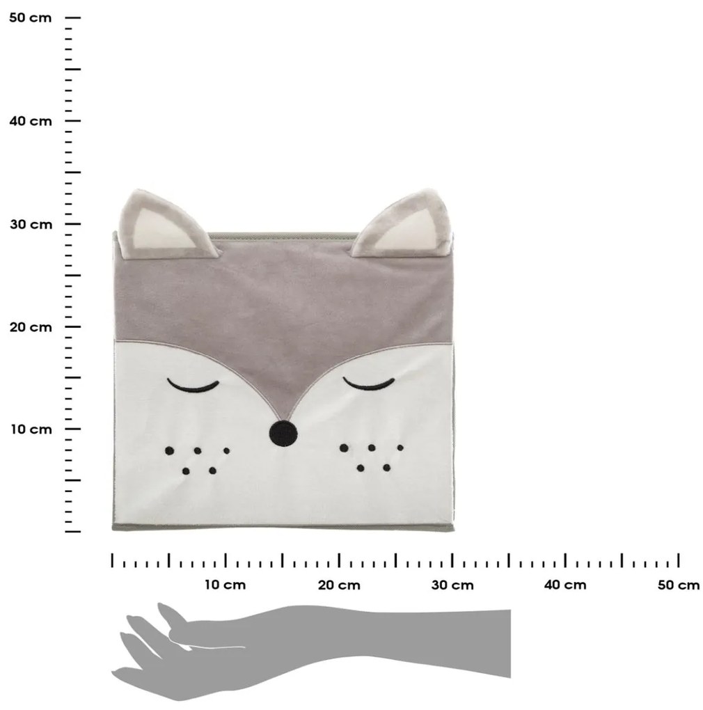 Úložný box Wolf, 29x29x29 cm, sivá