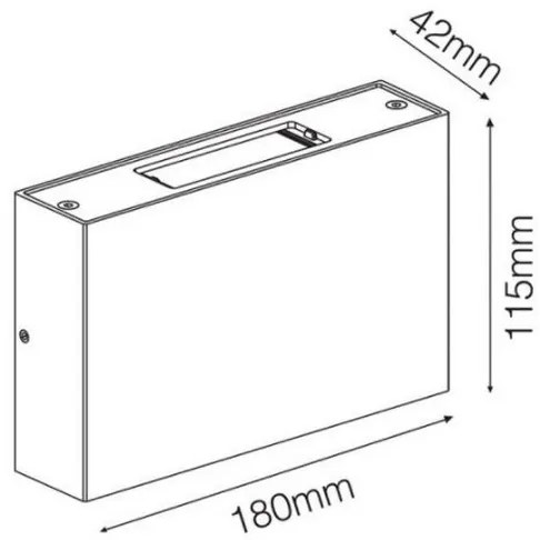 LED2 - LED Vonkajšie nástenné svietidlo BLADE 2xLED/12W/230V IP54