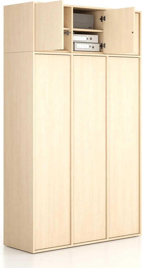 Nadstavba pre skrine FRAME, 3x dvere, 1299 x 450 x 427 mm, PUSH-lock, breza