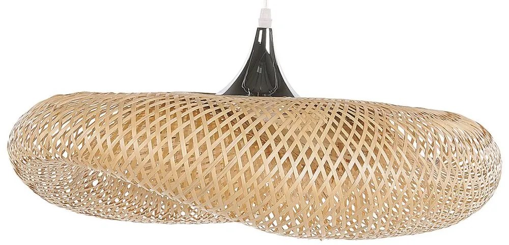 Závesná bambusová lampa veľká BOYNE Beliani