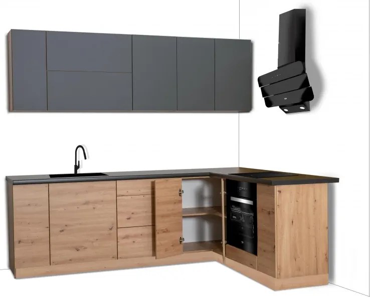 Rohová kuchynská linka Langen 240x180cm