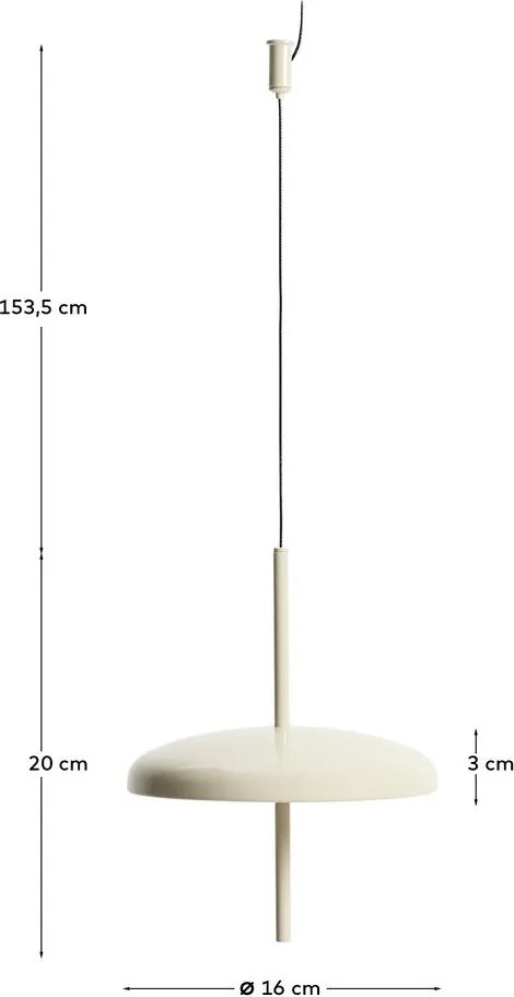 Svetlosivé LED stmievateľné závesné svetlo s kovovým tienidlom Porte – Kave Home