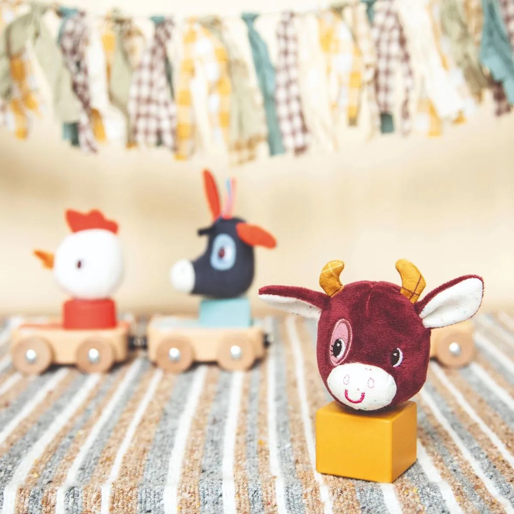 Lilliputiens - súprava 3 drevených autíčok - Farma