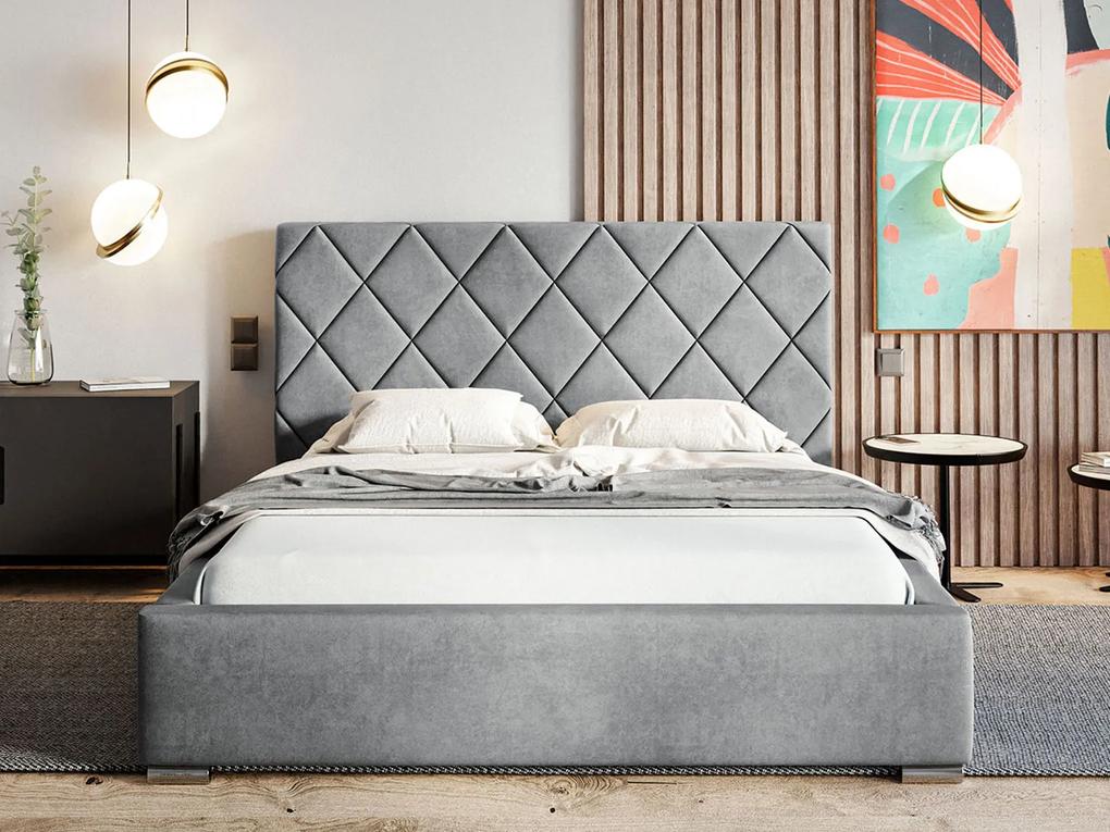 PROXIMA.store - Dizajnová čalúnená posteľ TORI ROZMER: 120 x 200 cm, FARBA NÔH: dub