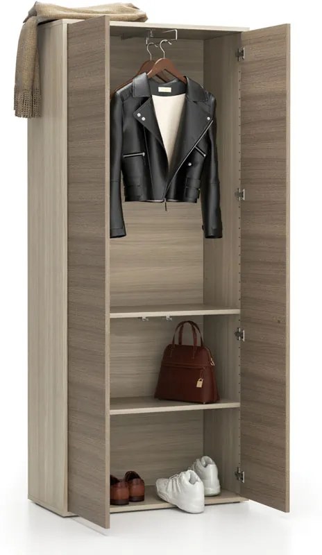 Kancelárska šatníková skriňa LAYERS, výsuv, 800 x 400 x 1905 mm