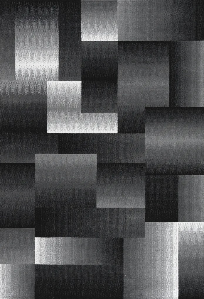 Ayyildiz, Kusový koberec Miami 6560 Black, 200x290, šedá, chodba / predsieň