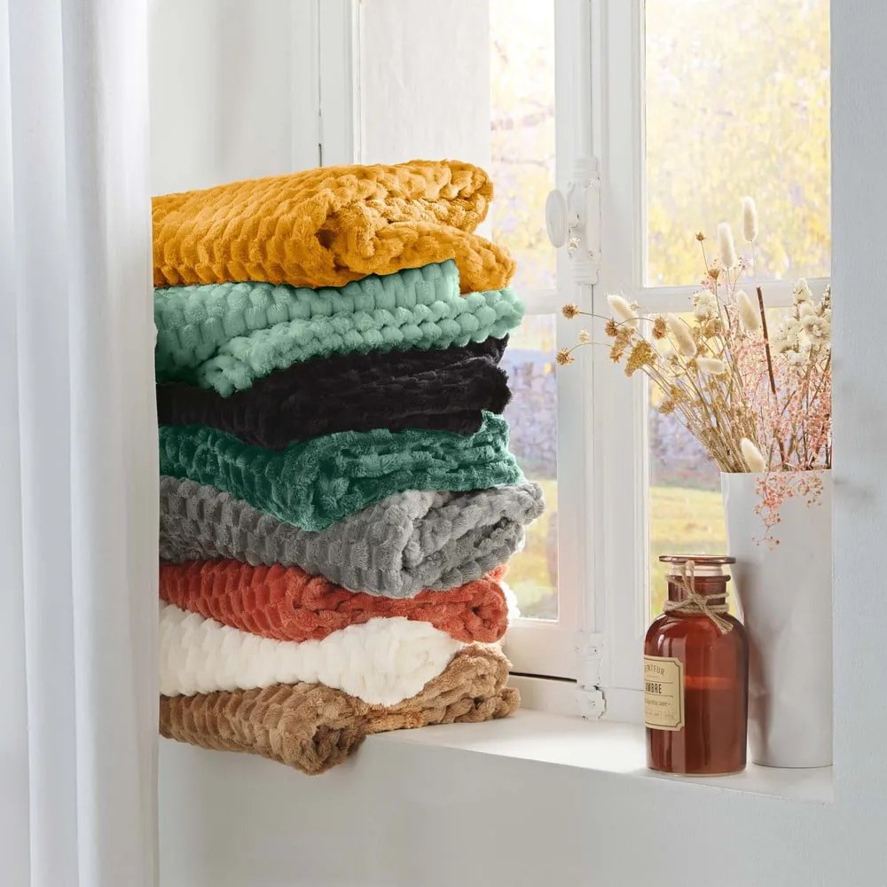 Hnedá deka z mikroflanelu 125x150 cm Mini Frosty – douceur d'intérieur