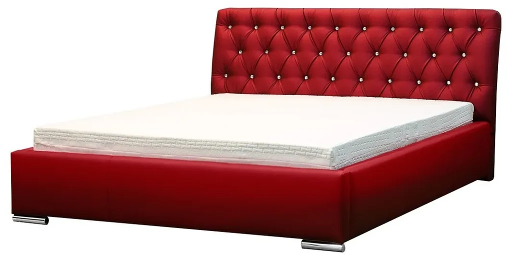Kontinentálna posteľ Enoa, Rozmer postele: 180x200, Dostupné poťahy: ekokoža Soft 011 (čierna)