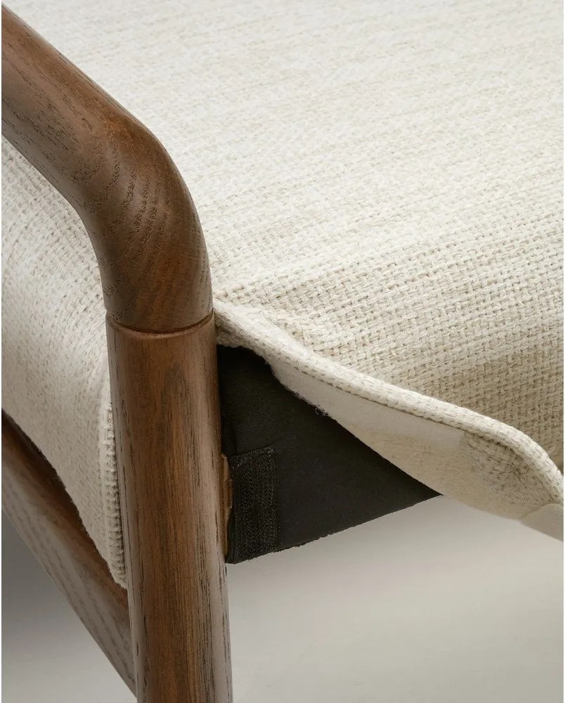 Krémová/v prírodnej farbe ženilková lavica Macaret – Kave Home