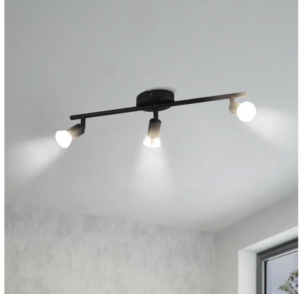 Eglo 32431 - LED Bodové svietidlo BUZZ-LED 3xGU10/2,8W/230V 3000K čierna