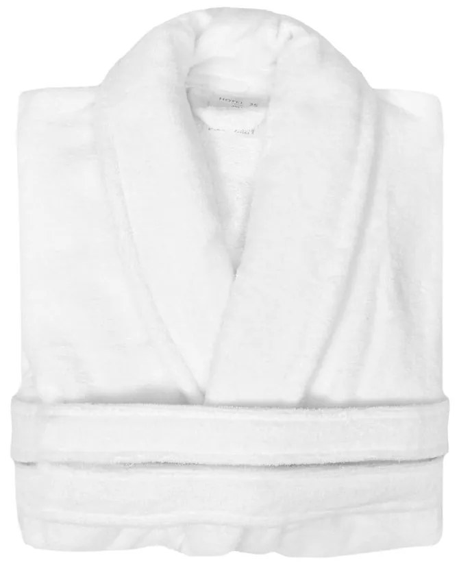 Profod Bavlnený velúrový župan - Biela | S